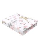 Qmini Cearceaf cu elastic pentru patut co-sleeper Aurora 76x43 cm Sweet Deer pink