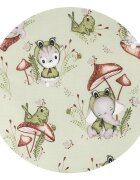 Qmini Cearceaf cu elastic pentru patut co-sleeper Theo 85x46 cm din bumbac Frogs