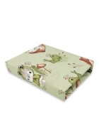 Qmini Cearceaf cu elastic pentru patut co-sleeper Theo 85x46 cm din bumbac Frogs