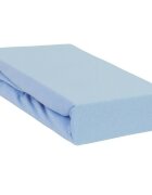 Qmini Cearceaf impermeabil cu elastic pentru patut 120x60 cm din jerseu Blue