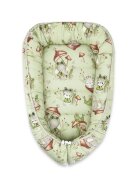 Qmini Cosulet bebelus pentru dormit 75x55 cm din bumbac Frogs
