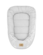 Qmini Cosulet pentru bebelusi Gray Baby Nest 55x75 cm husa din muselina dubla