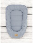 Qmini Cosulet pentru bebelusi Jeans Baby Nest 55x75 cm husa din muselina dubla