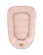 Qmini Cosulet pentru bebelusi Powder Pink Baby Nest 55x75 cm husa din muselina dubla