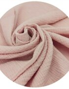 Qmini Lenjerie patut cu 3 piese Aurora Powder Pink pentru co-sleeper din muselina dubla material certificat Oeko Tex Standard 100