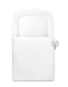 Qmini Paturica de infasat cu fermoar 72x45 cm din catifea matlasata White