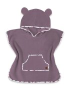 Qmini Poncho baie cu gluga buzunar si urechi 1-4 ani Heather