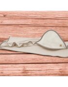 Qmini Prosop cu gluga Beige 80x80cm din bambus si bumbac interlock