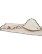Qmini Prosop cu gluga Beige 80x80cm din bambus si bumbac interlock