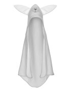 Qmini Prosop cu gluga cu urechi din bumbac 80x80 cm Gray Rabbit