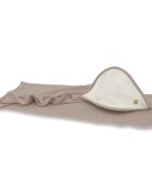 Qmini Prosop cu gluga MochaBeige 80x80cm din bambus si bumbac interlock