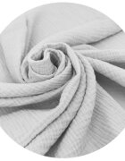 Qmini Sac de dormit Gray cu fermoar de iarna din muselina dubla 70 cm