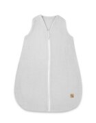 Qmini Sac de dormit Gray cu fermoar de iarna din muselina dubla 70 cm