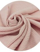 Qmini Sac de dormit Powder Pink cu fermoar de iarna din muselina dubla 70 cm