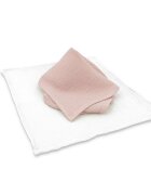 Qmini Set 2 museline Powder Pink si Cream multifunctionale bumbac dublu 30x30 cm