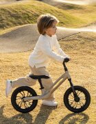 QPlay Bicicleta copii fara pedale Balance bike Racer Platinum de la 3 ani pana la 30 kg cadru usor de magneziu reglabil sa comoda acoperita cu piele ecologica roti de cauciuc gonflabil