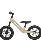 QPlay Bicicleta copii fara pedale Balance bike Racer Platinum de la 3 ani pana la 30 kg cadru usor de magneziu reglabil sa comoda acoperita cu piele ecologica roti de cauciuc gonflabil