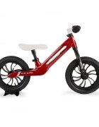 QPlay Bicicleta copii fara pedale Balance bike Racer Rosu de la 3 ani pana la 30 kg cadru usor de magneziu reglabil sa comoda acoperita cu piele ecologica roti de cauciuc gonflabil