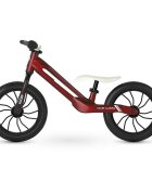 QPlay Bicicleta copii fara pedale Balance bike Racer Rosu de la 3 ani pana la 30 kg cadru usor de magneziu reglabil sa comoda acoperita cu piele ecologica roti de cauciuc gonflabil
