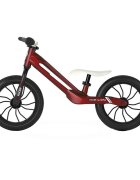 QPlay Bicicleta copii fara pedale Balance bike Racer Rosu de la 3 ani pana la 30 kg cadru usor de magneziu reglabil sa comoda acoperita cu piele ecologica roti de cauciuc gonflabil