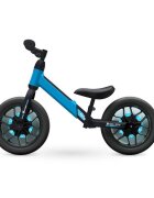QPlay Bicicleta copii fara pedale Balance bike Spark Albastru 12 inch de la 3 ani pana la 30 kg iluminare LED la roti ghidon ajustabil cu mansoane anti-alunecare sa ajustabila pe inaltime roti de cauciuc