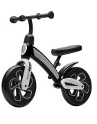 QPlay Bicicleta copii fara pedale Impact Negru 10 inch de la 2 ani pana la 30 kg roti din spuma EVA limitator de viraj scaun reglabil pe inaltime inaltimea recomandata 50-90 cm greutatea maxima suportata 30 kg