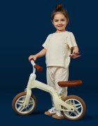 QPlay Bicicleta copii fara pedale Tech Air alb 10 inch scaun si ghidon ajustabile de la 3 ani pana la greutate maxima suportata 30 kg roti cauciuc gonflabil