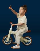 QPlay Bicicleta copii fara pedale Tech Air alb 10 inch scaun si ghidon ajustabile de la 3 ani pana la greutate maxima suportata 30 kg roti cauciuc gonflabil