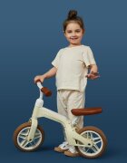 QPlay Bicicleta copii fara pedale Tech Air alb 10 inch scaun si ghidon ajustabile de la 3 ani pana la greutate maxima suportata 30 kg roti cauciuc gonflabil
