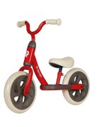 QPlay Bicicleta copii fara pedale Trainer Balance bike rosu 10 inch varsta 2-4 ani sa din piele ecologica inaltime ajustabila la ghidon si scaun roti din spuma EVA cu densitate ridicata