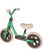QPlay Bicicleta copii fara pedale Trainer Balance bike verde 10 inch varsta 2-4 ani sa din piele ecologica inaltime ajustabila la ghidon si scaun roti din spuma EVA cu densitate ridicata