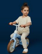 QPlay Bicicleta copii fra pedale Tech Air albastru 10 inch scaun si ghidon ajustabile de la 3 ani pana la greutate maxima suportata 30 kg roti cauciuc gonflabil