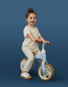 QPlay Bicicleta copii fra pedale Tech Air albastru 10 inch scaun si ghidon ajustabile de la 3 ani pana la greutate maxima suportata 30 kg roti cauciuc gonflabil