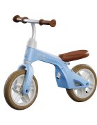 QPlay Bicicleta copii fra pedale Tech Air albastru 10 inch scaun si ghidon ajustabile de la 3 ani pana la greutate maxima suportata 30 kg roti cauciuc gonflabil