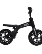 QPlay Bicicleta fara pedale Balance bike Tech Negru 10 inch roti gonflabile de la 3 ani pana la 30 kg scaun si ghidon reglabile pe inaltime