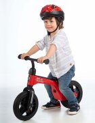 QPlay Bicicleta fara pedale Balance bike Tech Negru 10 inch roti gonflabile de la 3 ani pana la 30 kg scaun si ghidon reglabile pe inaltime