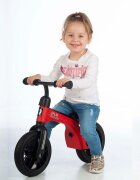 QPlay Bicicleta fara pedale Balance bike Tech Negru 10 inch roti gonflabile de la 3 ani pana la 30 kg scaun si ghidon reglabile pe inaltime