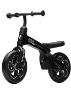 QPlay Bicicleta fara pedale Balance bike Tech Negru 10 inch roti gonflabile de la 3 ani pana la 30 kg scaun si ghidon reglabile pe inaltime