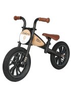 QPlay Bicicleta fara pedale Feduro Bej Balance bike roti 12 inch gonflabile sa ajustabila din piele ecologica varsta 3-6 ani