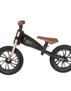 QPlay Bicicleta fara pedale Feduro Negru-Auriu Balance bike roti 12 inch gonflabile sa ajustabila din piele ecologica varsta 3-6 ani