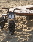 QPlay Bicicleta fara pedale Feduro Negru-Auriu Balance bike roti 12 inch gonflabile sa ajustabila din piele ecologica varsta 3-6 ani