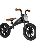 QPlay Bicicleta fara pedale Feduro Negru Balance bike roti 12 inch gonflabile sa ajustabila din piele ecologica varsta 3-6 ani