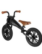 QPlay Bicicleta fara pedale Feduro Negru Balance bike roti 12 inch gonflabile sa ajustabila din piele ecologica varsta 3-6 ani