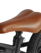QPlay Bicicleta fara pedale Feduro Negru Balance bike roti 12 inch gonflabile sa ajustabila din piele ecologica varsta 3-6 ani