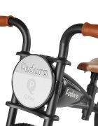 QPlay Bicicleta fara pedale Feduro Negru Balance bike roti 12 inch gonflabile sa ajustabila din piele ecologica varsta 3-6 ani