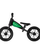 QPlay Bicicleta fara pedale Feduro Verde Balance bike roti 12 inch gonflabile sa ajustabila din piele ecologica varsta 3-6 ani