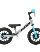 QPlay Bicicleta pentru copii fara pedale Albastru sa reglabila si cadru otel roti rezistente de spuma cu lumini LED activate de miscare suport de picioare generos varsta 3-6 ani