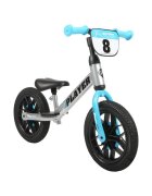 QPlay Bicicleta pentru copii fara pedale Albastru sa reglabila si cadru otel roti rezistente de spuma cu lumini LED activate de miscare suport de picioare generos varsta 3-6 ani