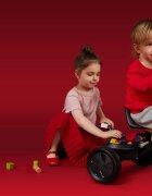 QPlay Tricicleta pentru copii Ant Gri cu pedale pliabila roti din spuma Eva cos pentru jucarii de la 2 ani pana la 25 kg