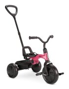 QPlay Tricicleta pentru copii Ant Plus Rose cu roti din spuma EVA pliere compacta cosulet pentru jucarii de la 2 ani pana la 25 kg